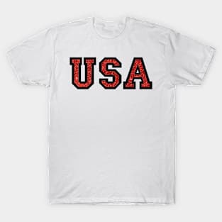 USA Red Glitter T-Shirt